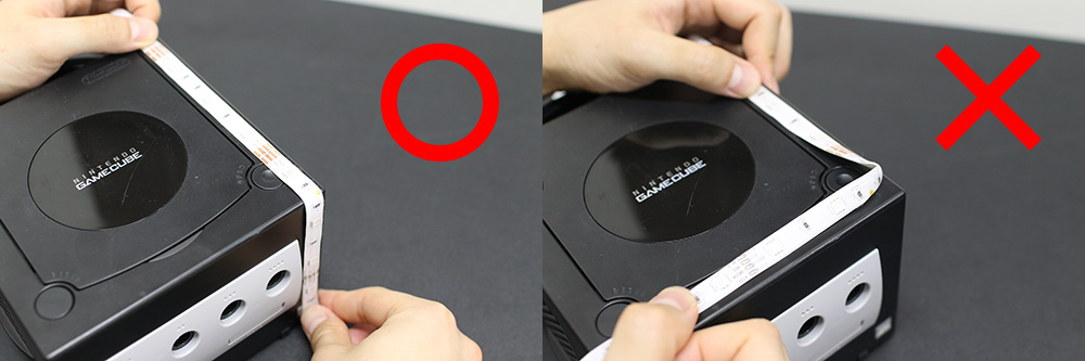 ②テープを貼り付けるコースを考える