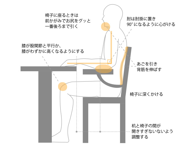 腰痛対策 正しい椅子の座り方 Bauhutte