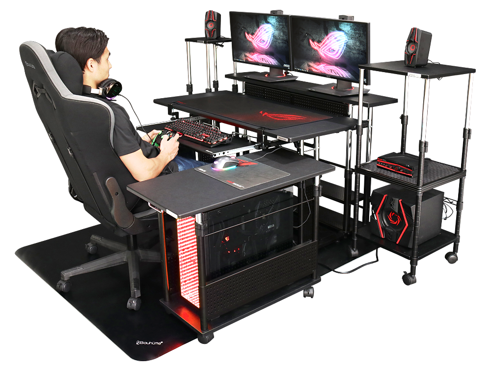 14 Amazing Gaming Desk Layouts Bauhütte, How Deep Should A Gaming Desk Be