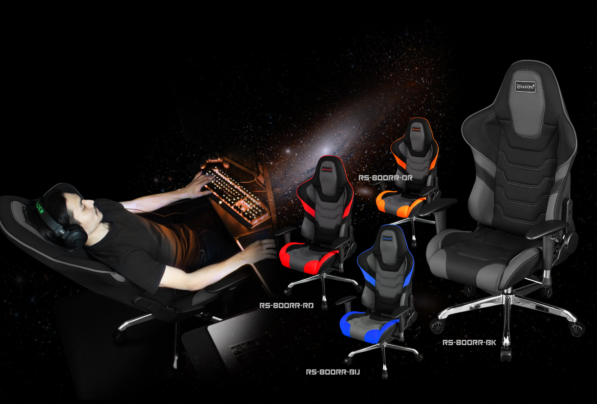 ★来店限定★　Bauhutte バウヒュッテ ゲーミングチェア RS-800RR-OR 中古品 リクライニングチェア ゲーミングチェア RS-800RR | Bauhütte®
