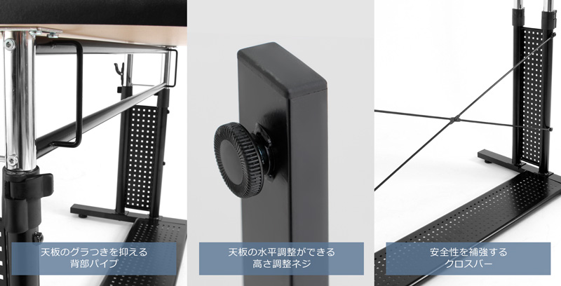 グラつきのない構造