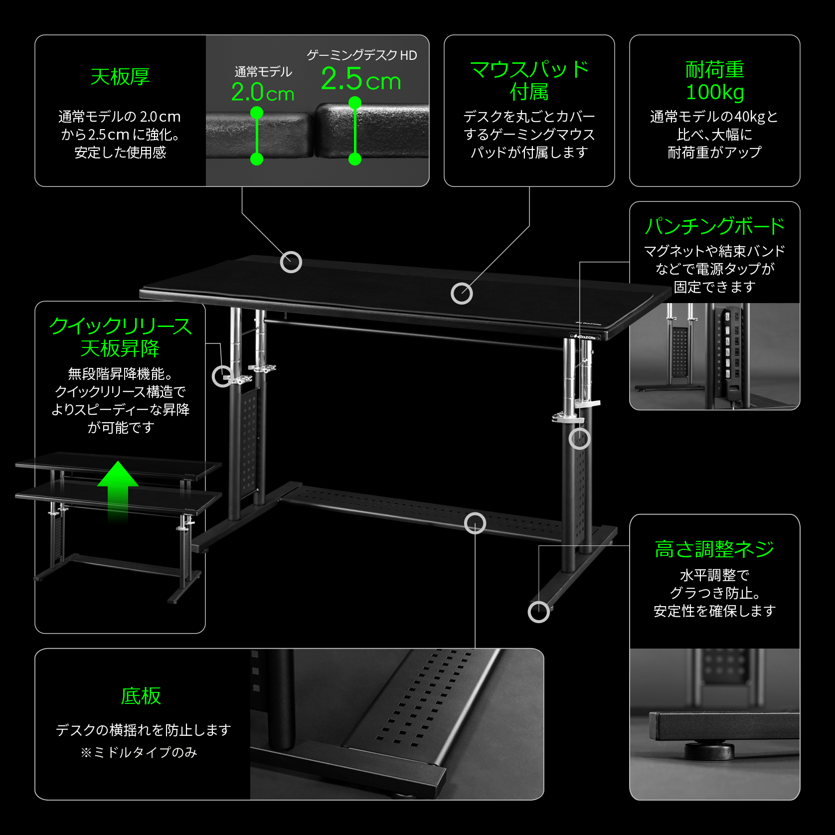 ゲーミングデスクHD BHD-1000HD / BHD-1200HD | Bauhütte®