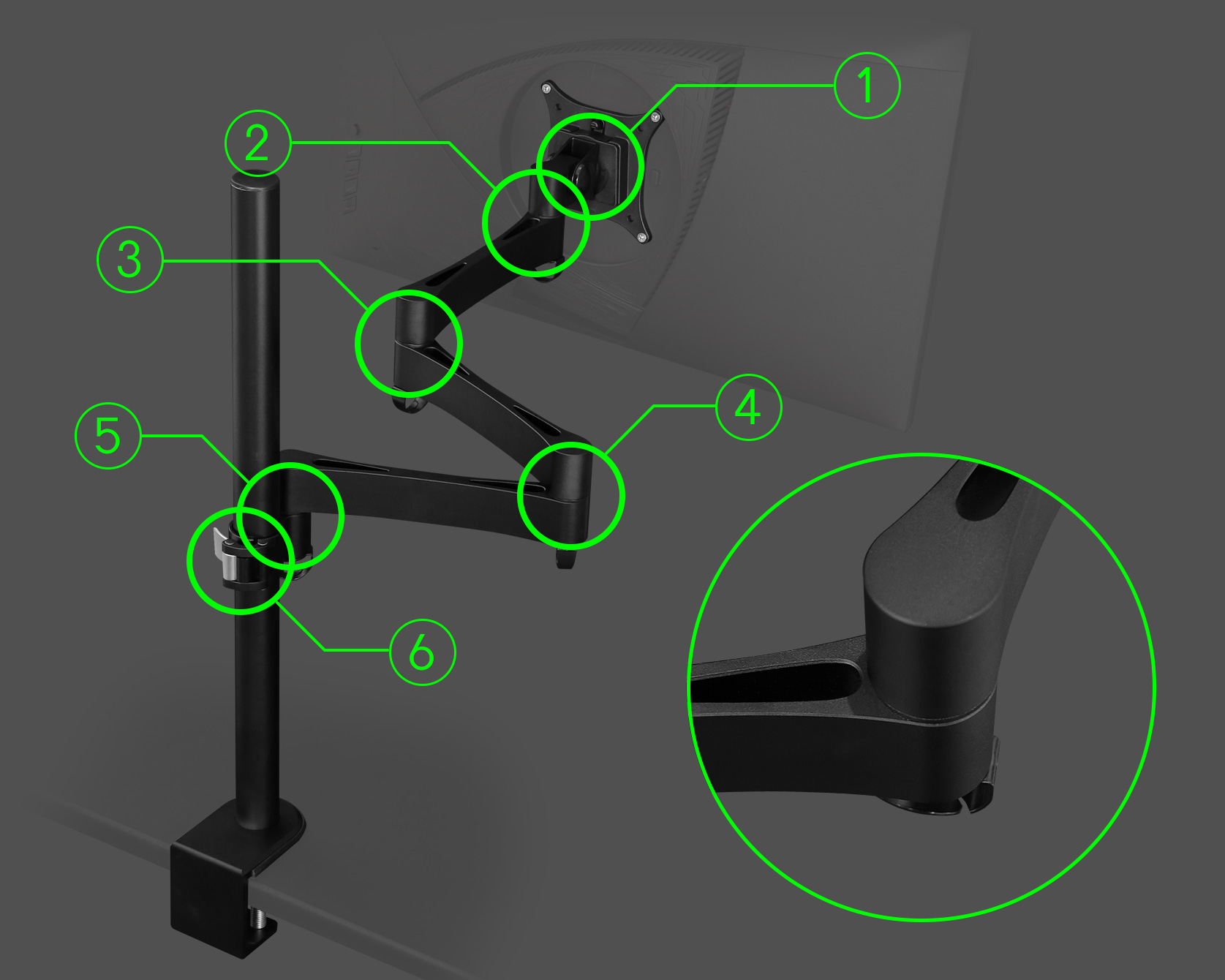 ロングモニターアーム