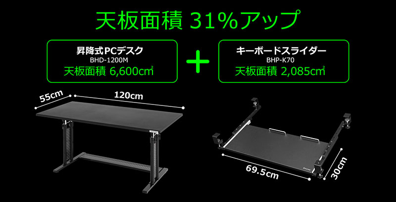 Bauhutte　バウヒュッテ　キーボードスライダー　BHP-K70-BK