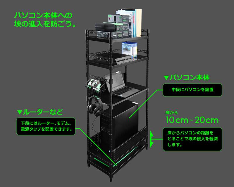 パソコン収納に特化