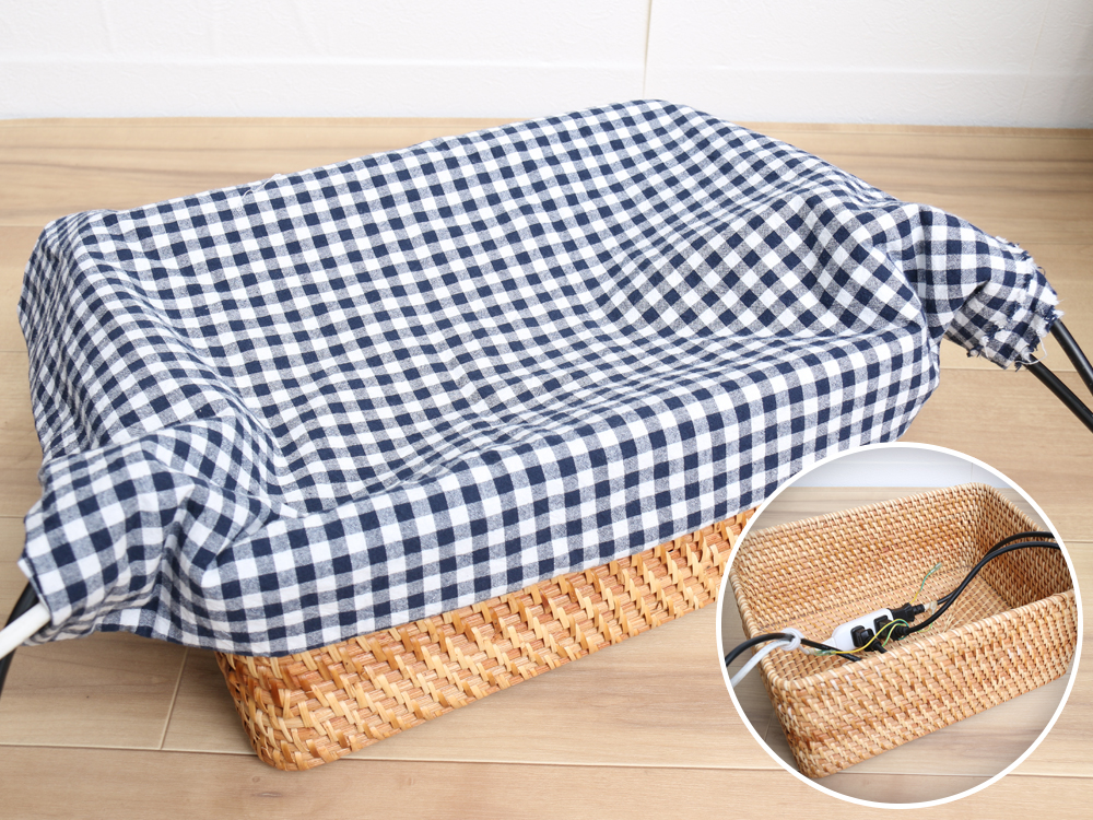 カゴを活用するアイデア【隠す】