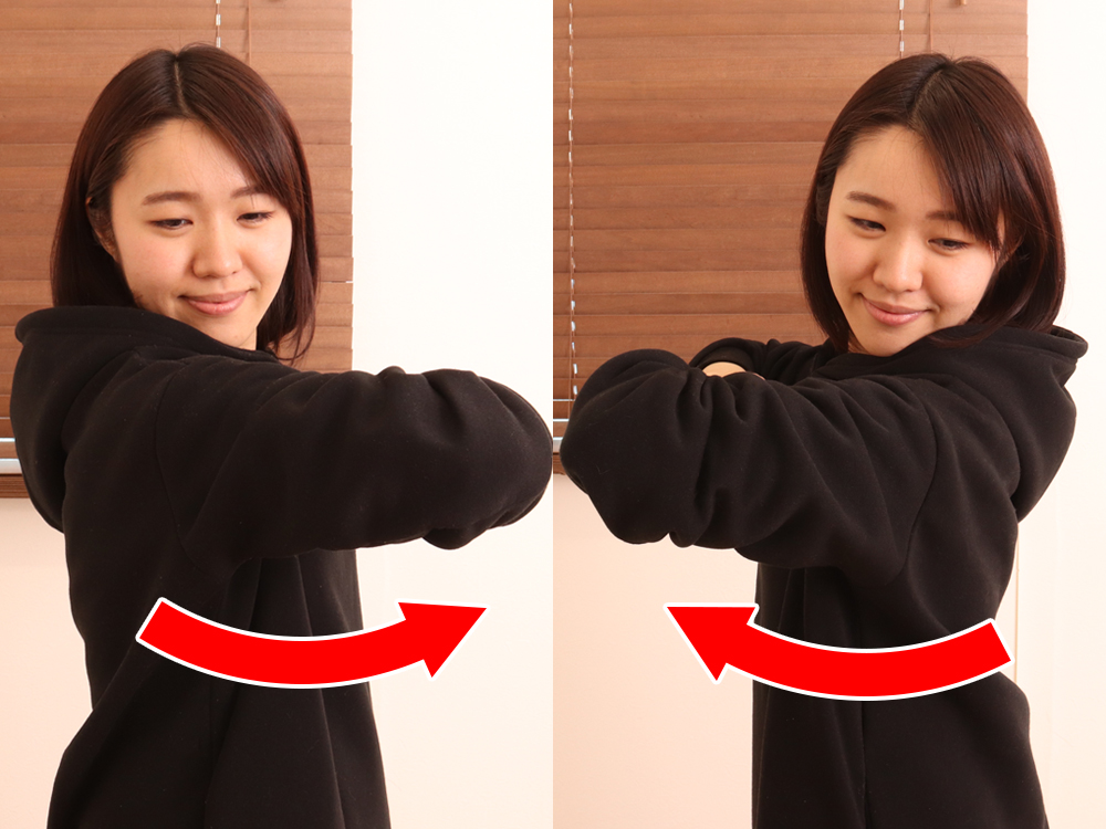 【腕振りストレッチ】