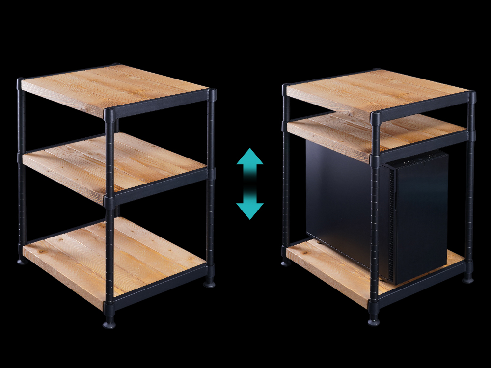 ③ 組み立て後に棚の高さを調節できる