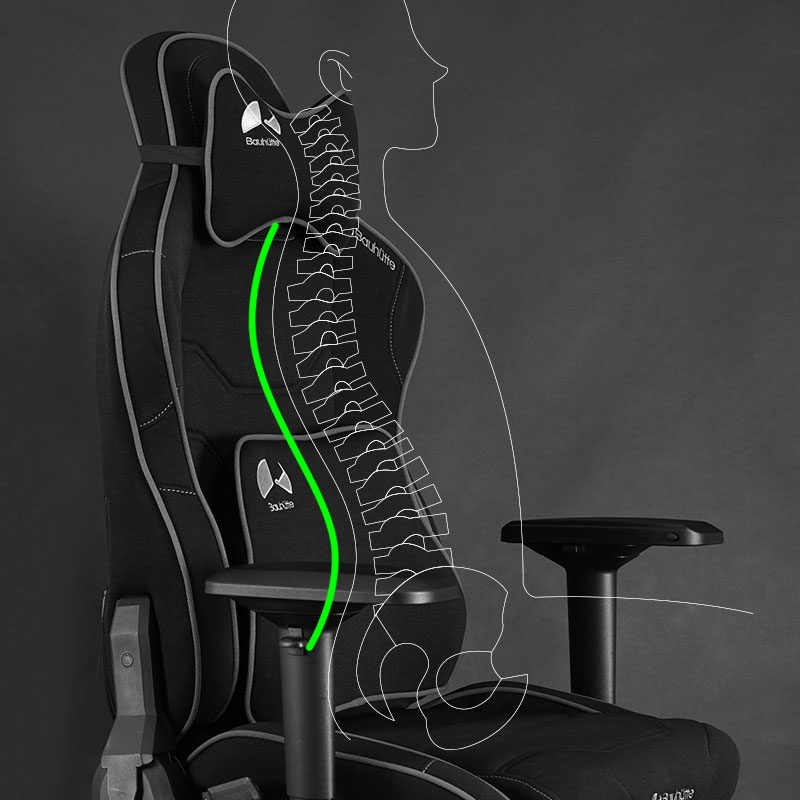 ゲーム姿勢をサポートする立体クッション