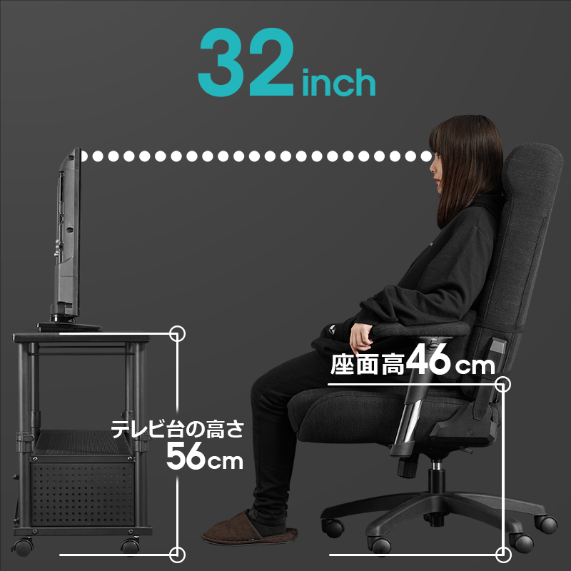 最適なテレビの高さ