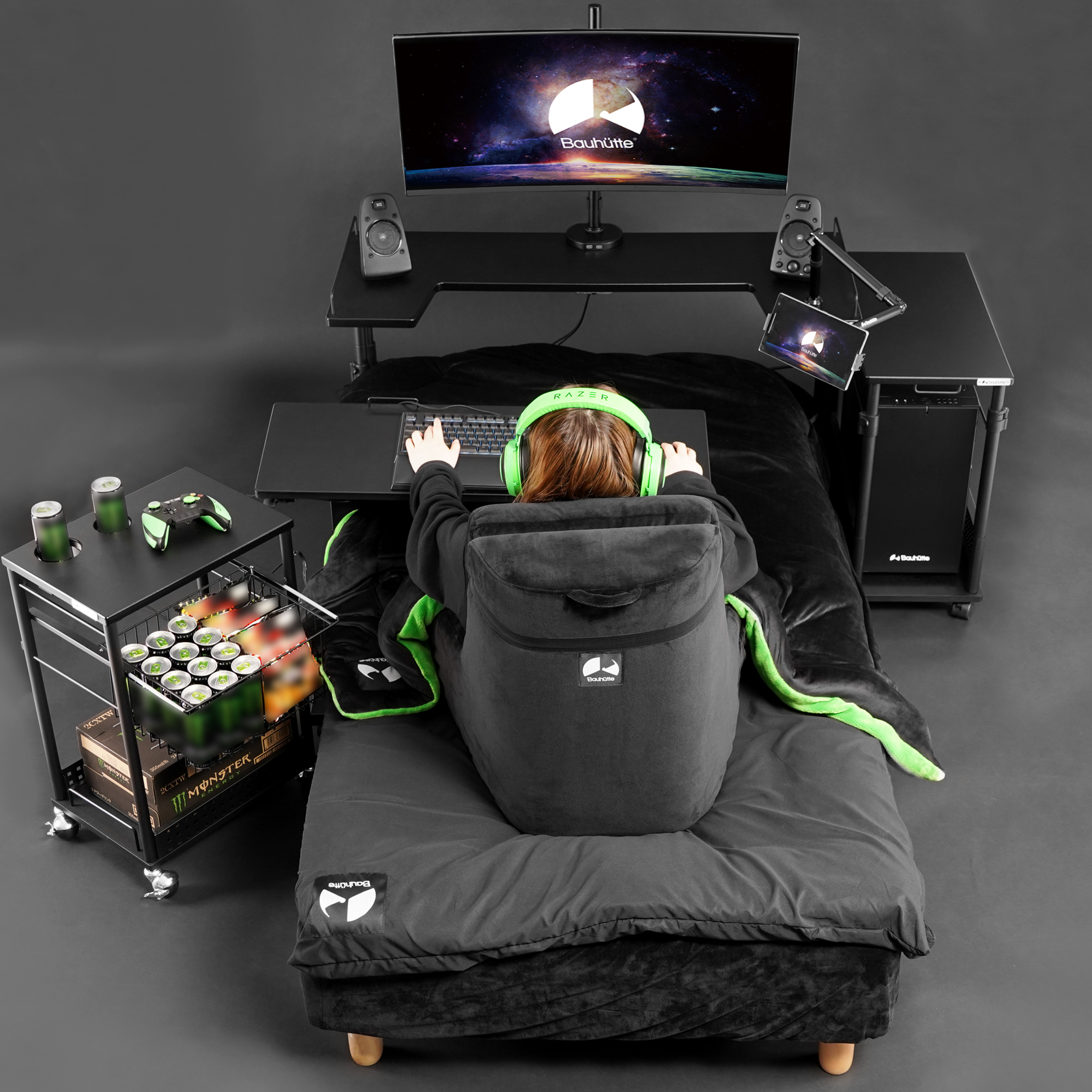 ベッドをソファ化