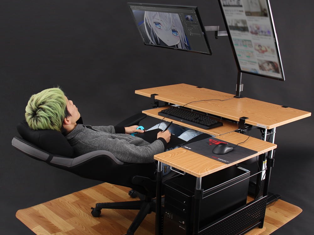 寝ながらゲームシステム（木目ver.）