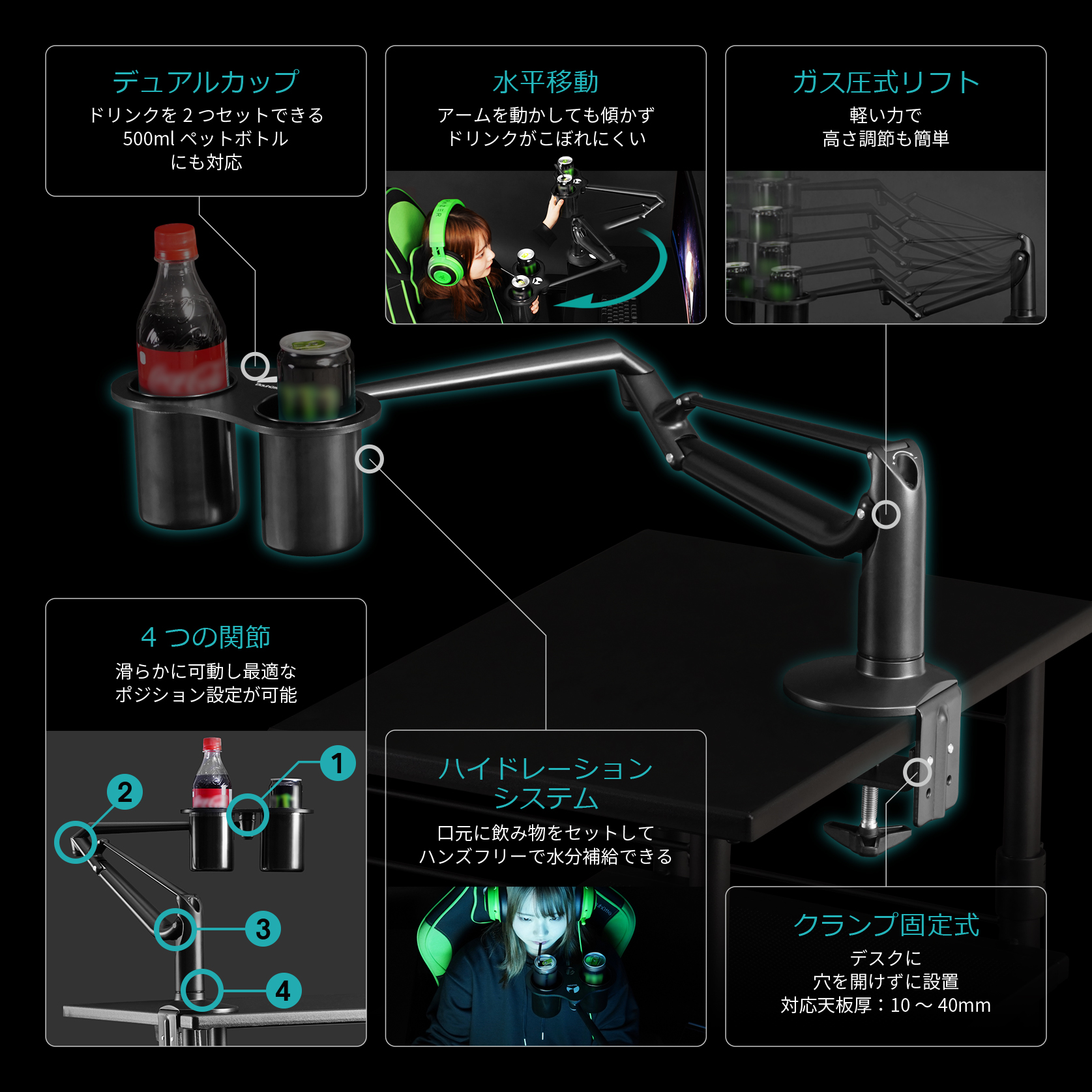 ハイドロアーム BMA-120HY 機能まとめ