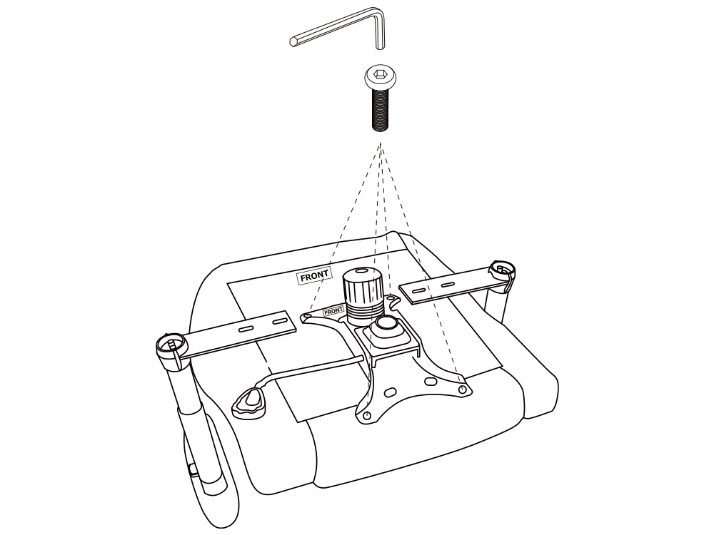 メカニズム(座受け金属部)を取り付け