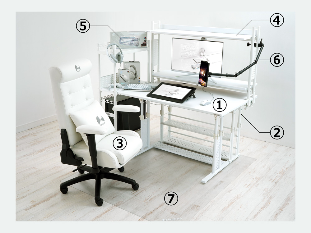 クリエイターズデスク(ホワイトver.)