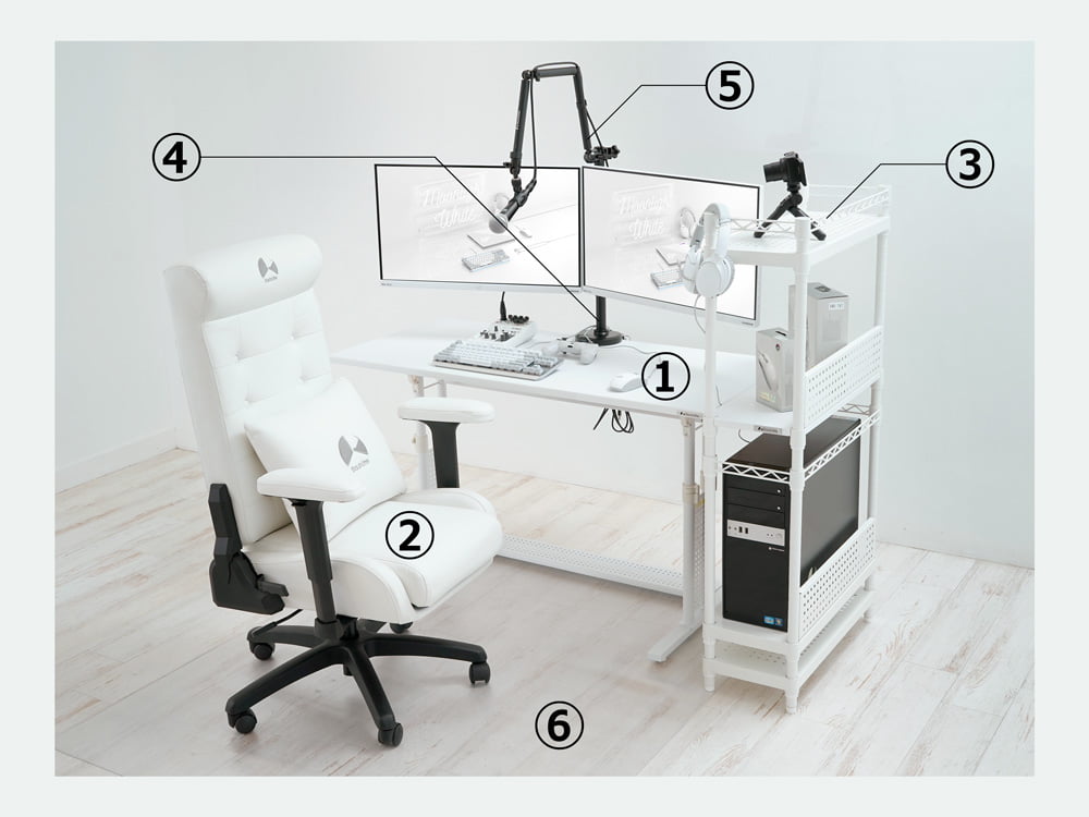 ストリーマーズデスク(ホワイトver.)