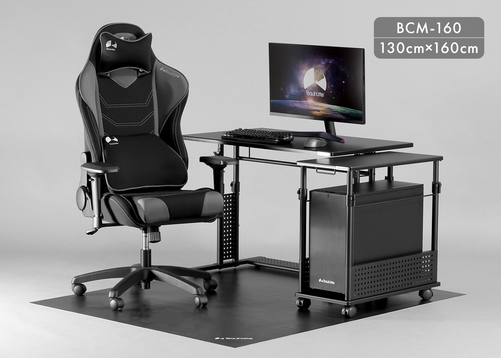 【色: ブラック】Bauhutte バウヒュッテ 純正チェアマット BCM-12