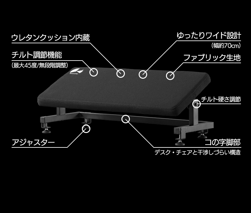 チルトフットレストワイド BFT-700 機能まとめ