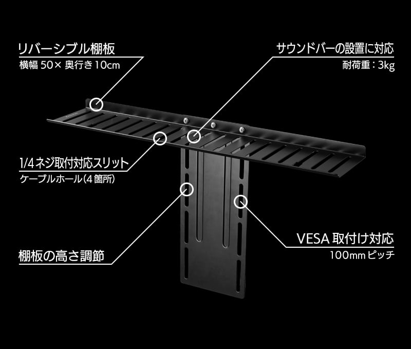 ディスプレイボード「ステーブル・モニターラック」 BHP-MR50 機能まとめ