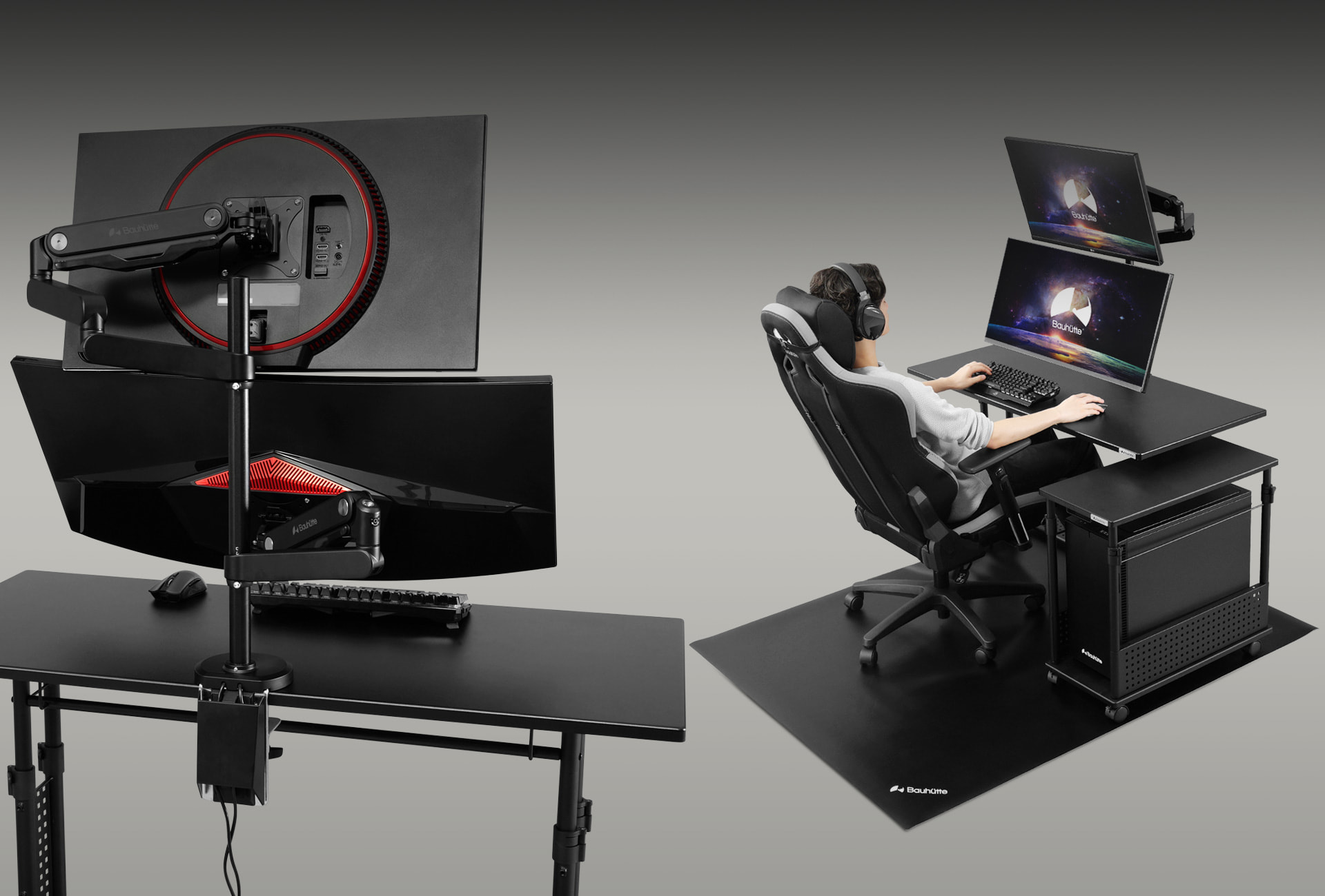 Bauhutte （バウヒュッテ） モニターアーム BMA-2GSV-BK top_pc_1920_1300_bma2gsv.jpg