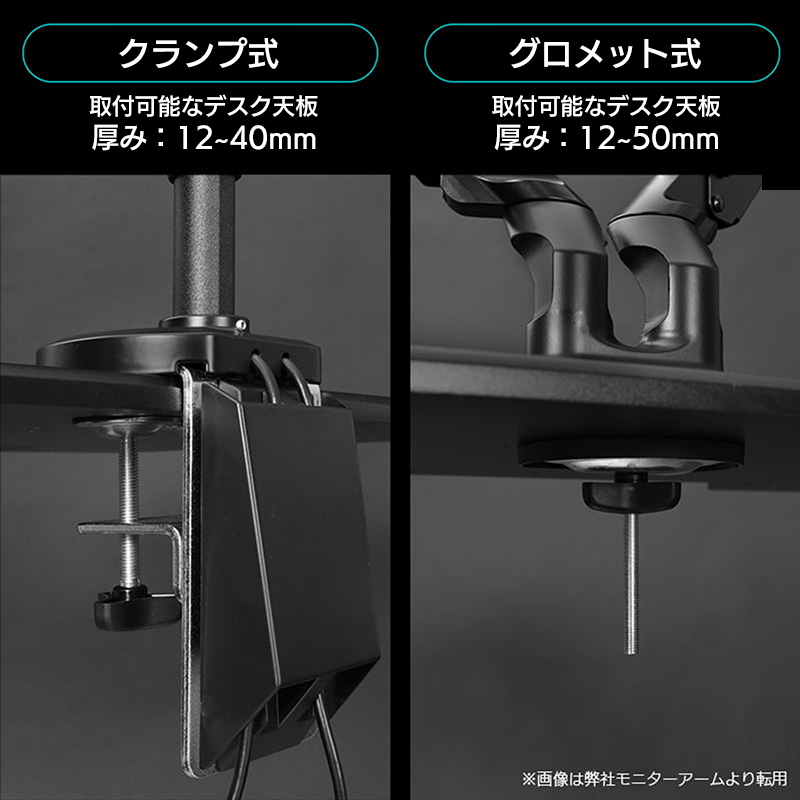 2種類の固定方法