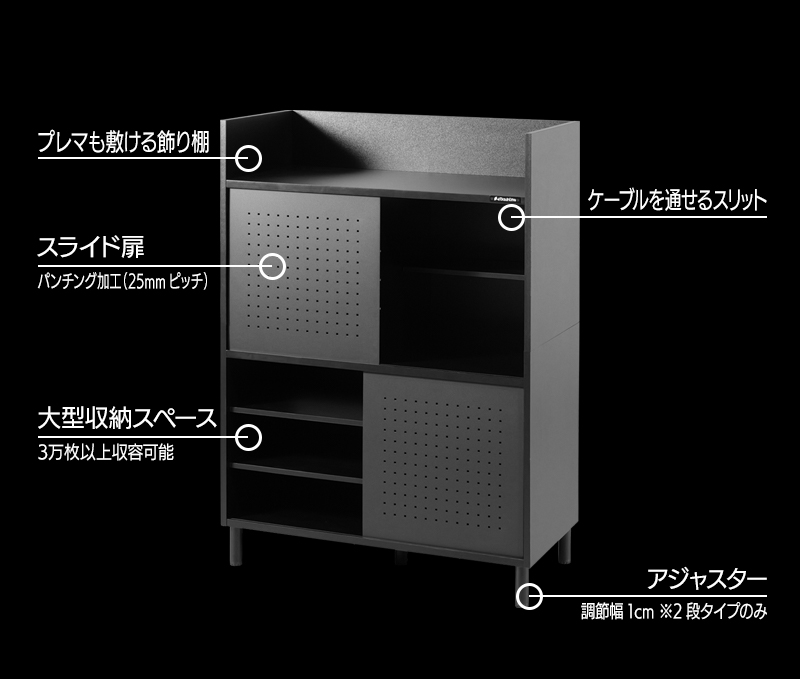 トレカ収納ラック BHS-0275TR/0375TR 機能まとめ