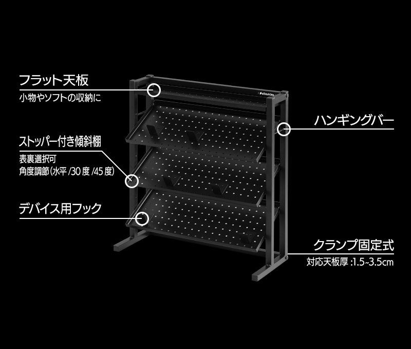 卓上ディスプレイラック BHS-DR520 機能まとめ