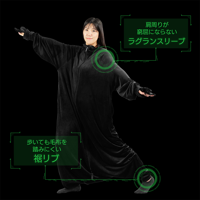 動きやすさを追求した細部設計