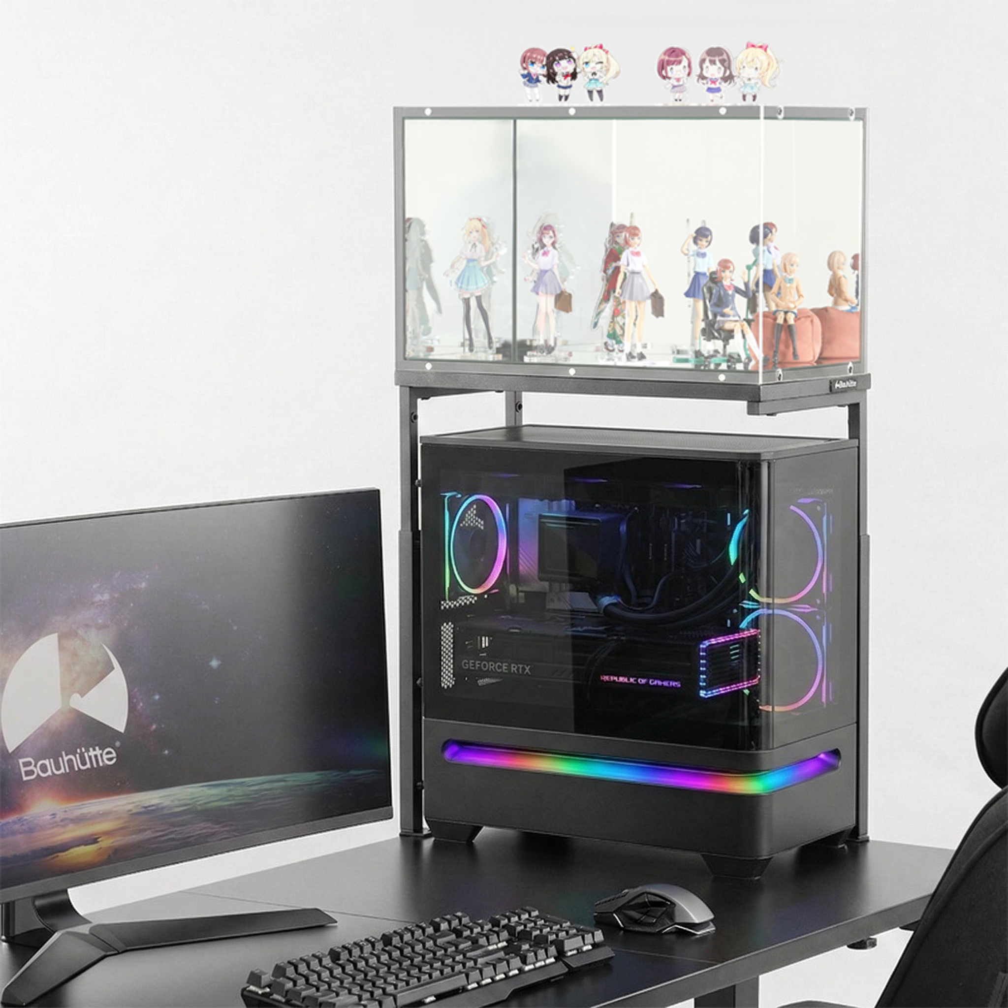 ピラーレスフィギュアケースと完全合体