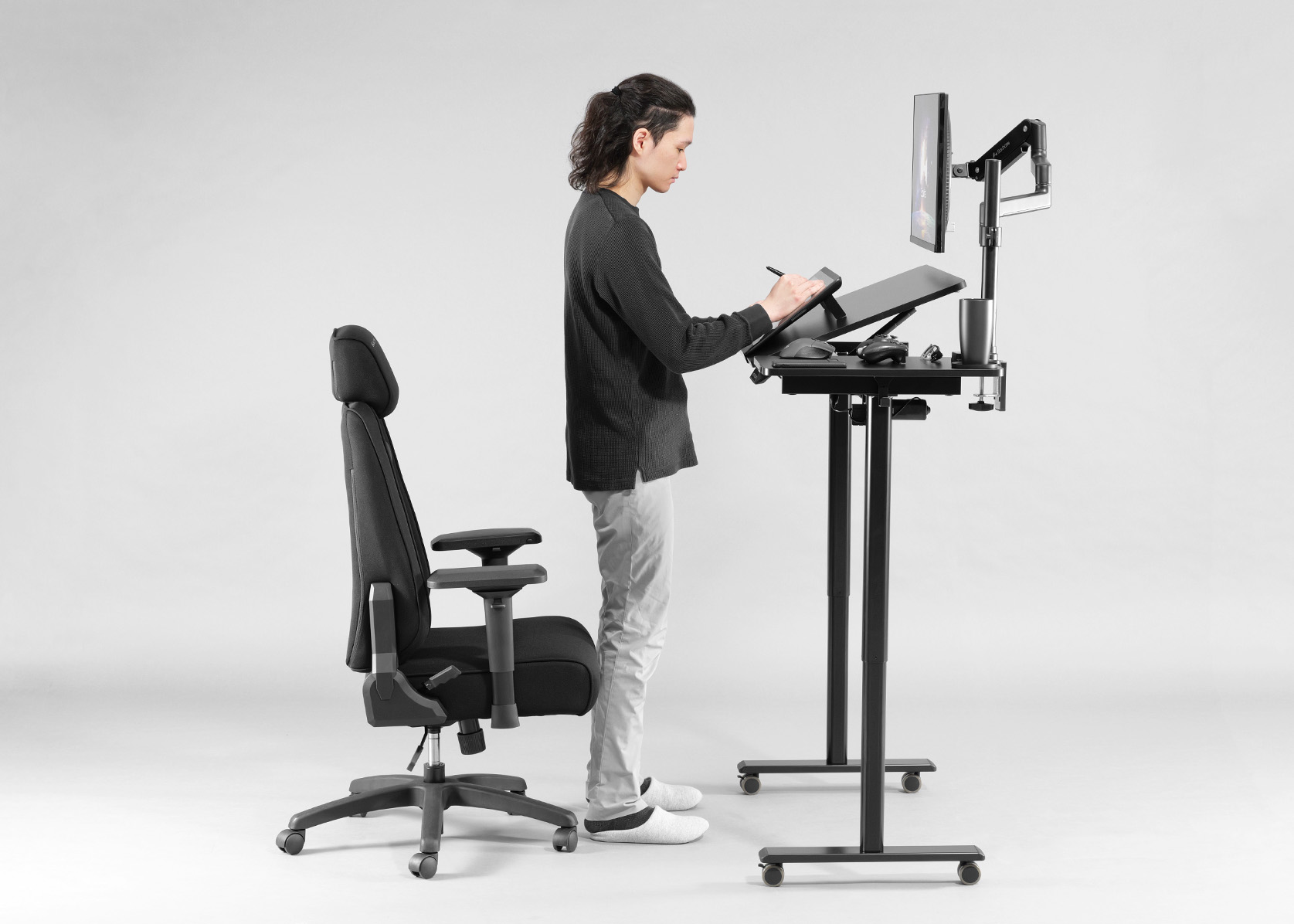 電動昇降チルトデスク BHD-1100FAC gallery