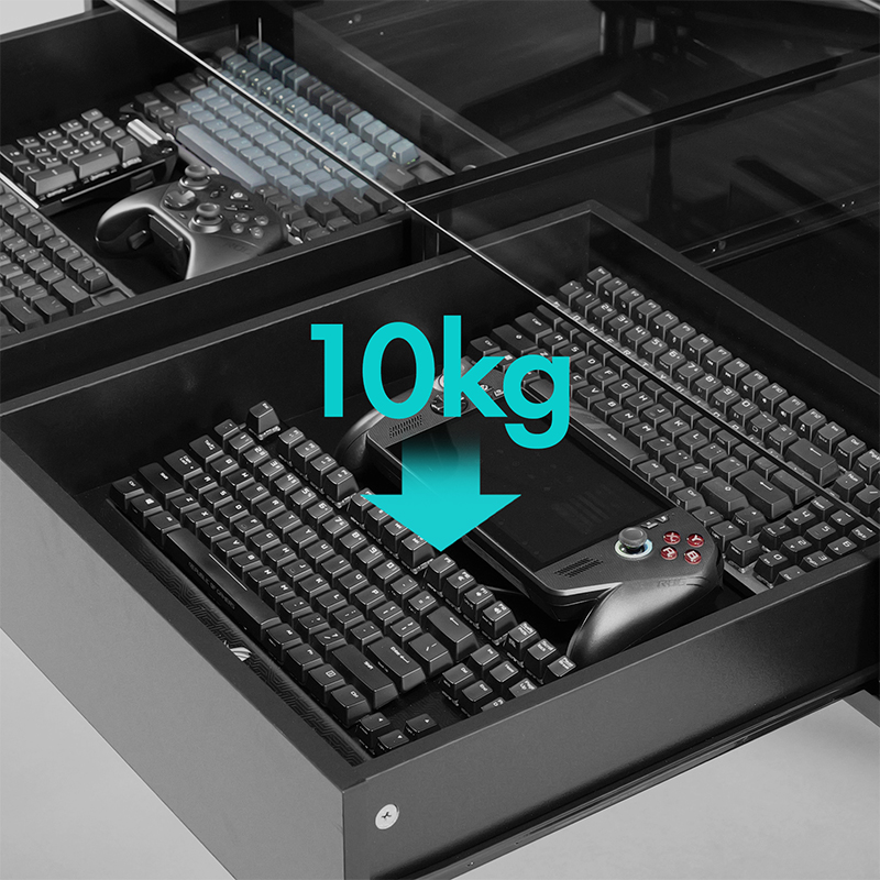 耐荷重10kgの堅牢な収納部